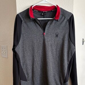 Mens Spyder Large quarter zip grey pullover